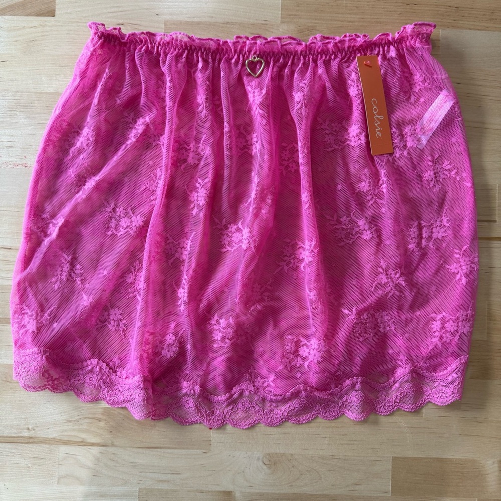 NWT Colsie Women's Lace Intimate Skirt‎